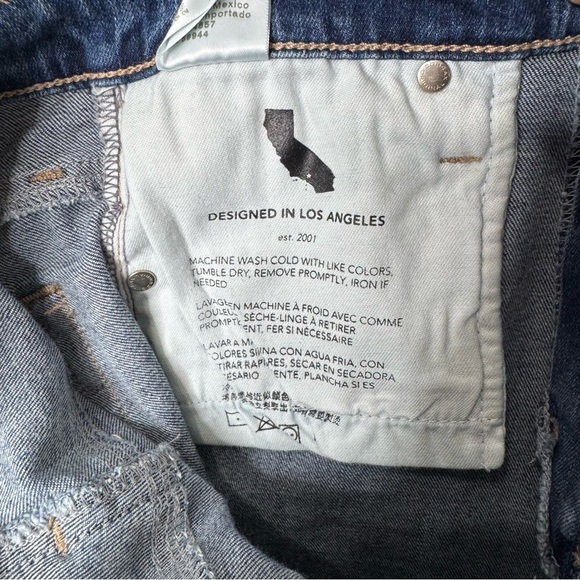 Adriano Goldschmied Mari Crop High Rise Slim Straight Distressed Wash Jeans 26 R - Picture 11 of 12